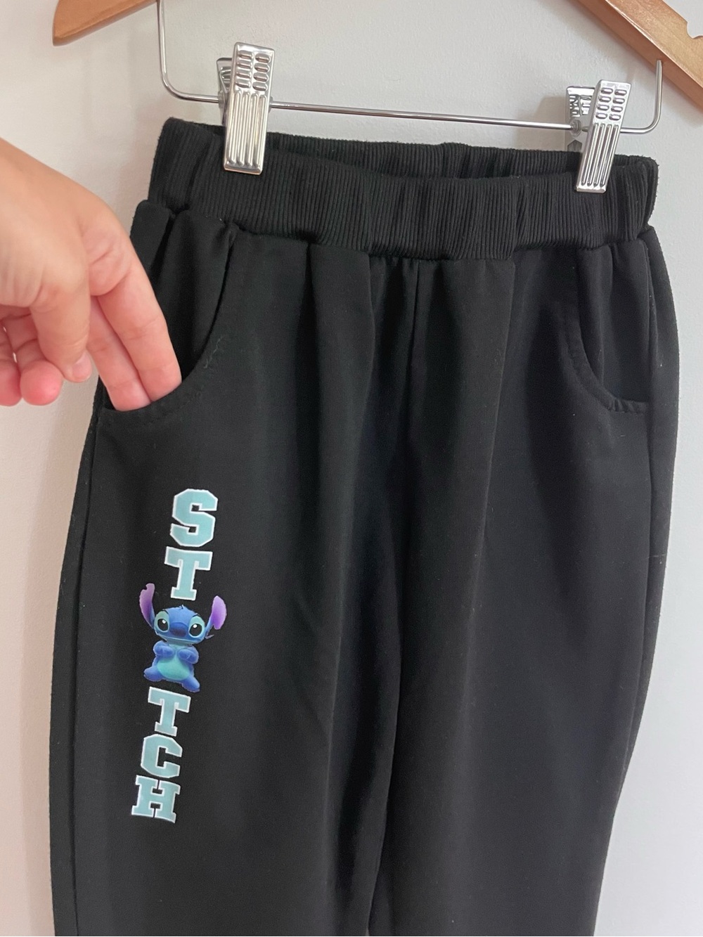$6 💥Stitch Joggers Sweatpants, Stylized Stitch & Name on Leg, Front Pockets